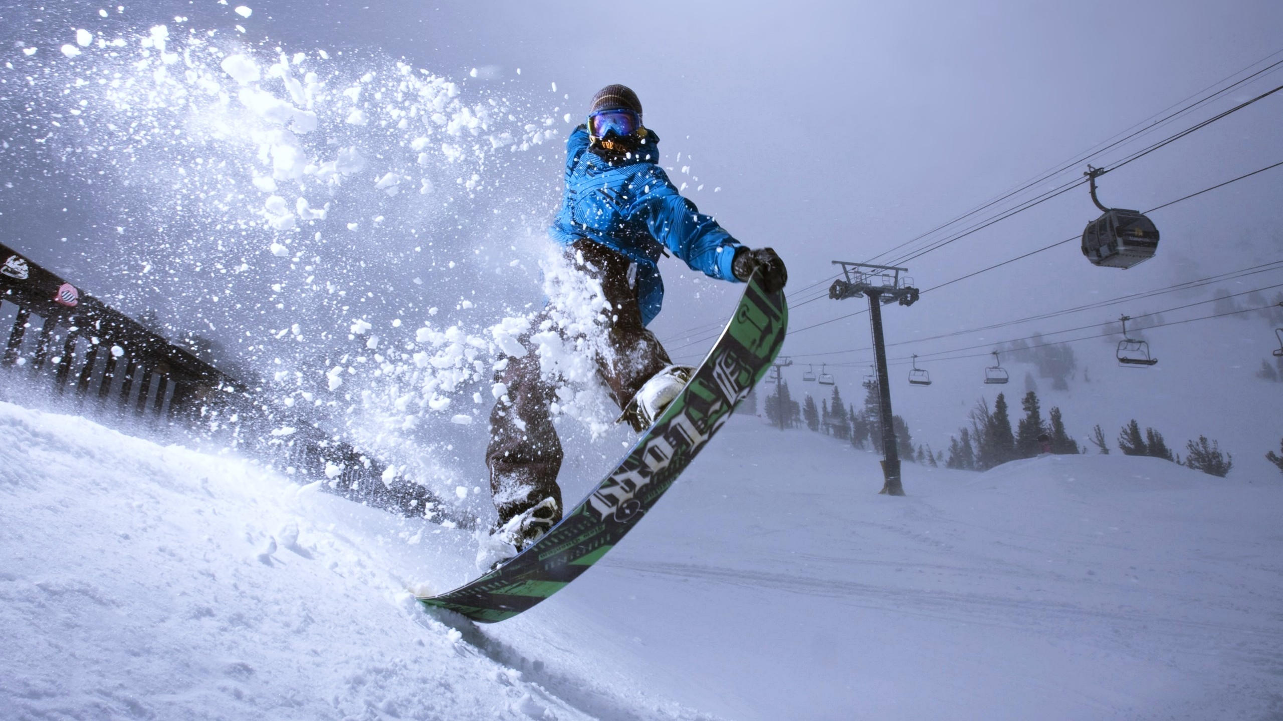 Extreme snowboarding 2560x1440 winter jump snow
