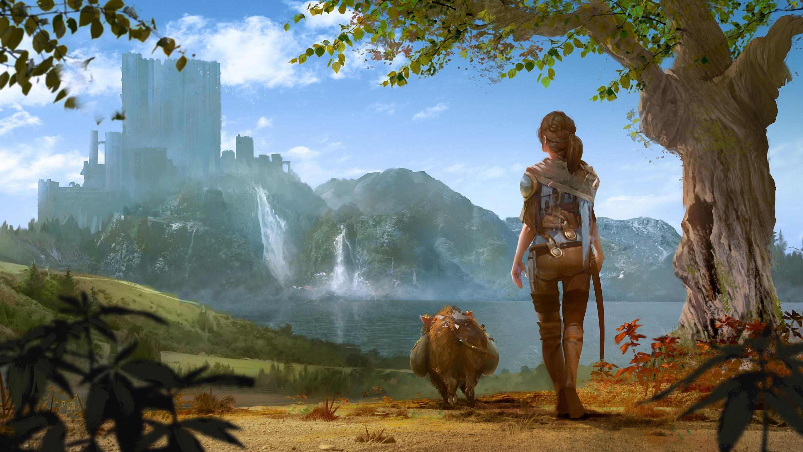 Girl 2560x1440 world futuristic 4k