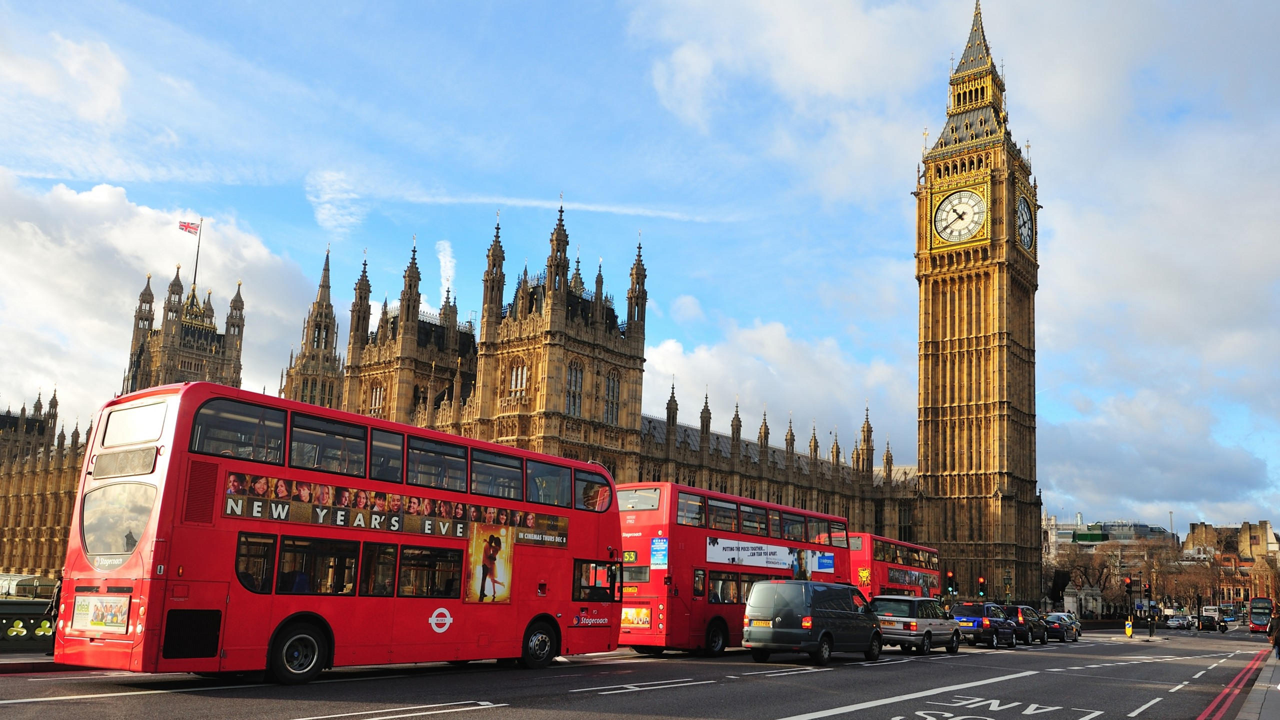 London 2560x1440 england big ben westminster abbey city bus travel