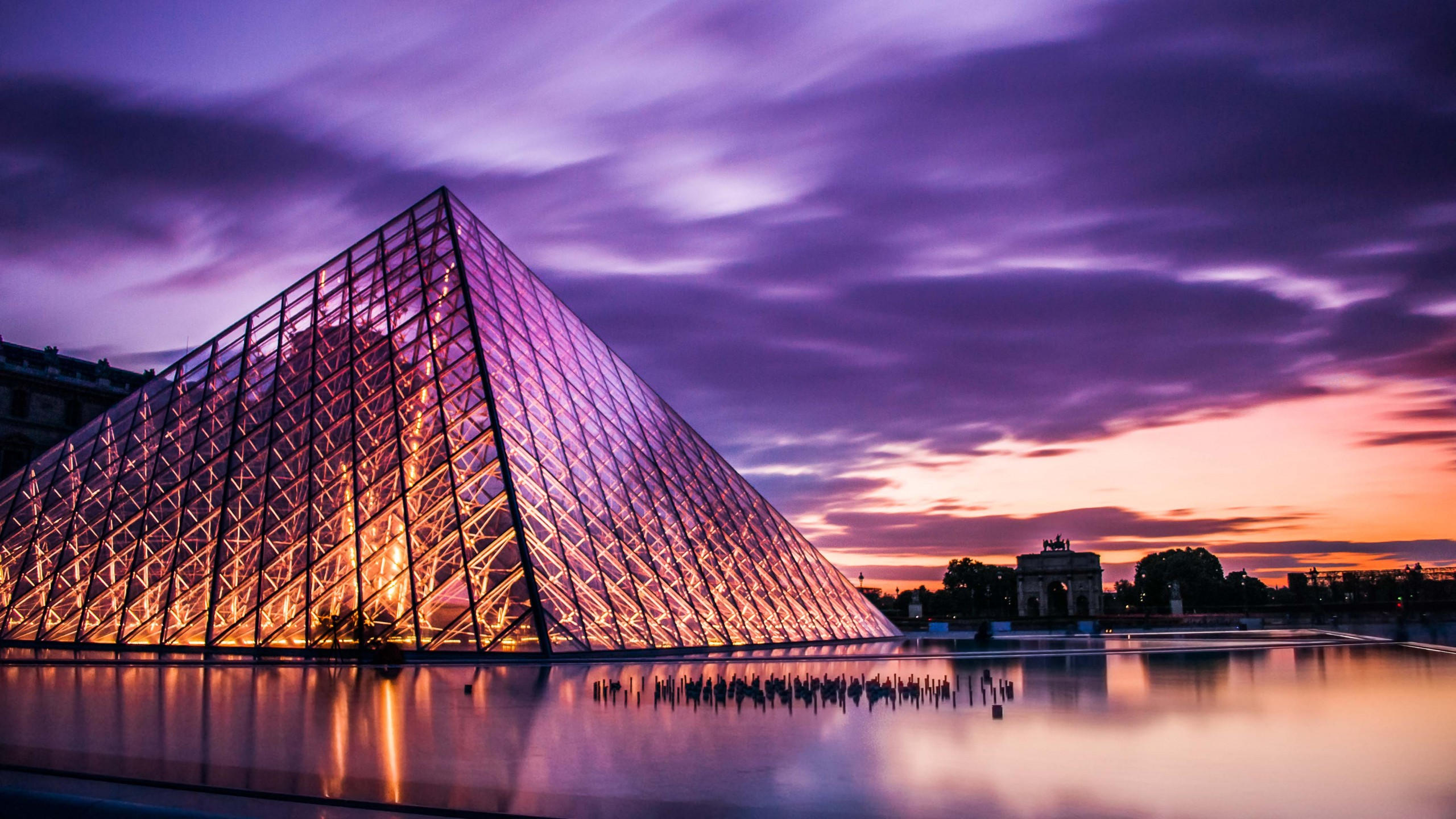 Louvre 2560x1440 paris france travel tourism