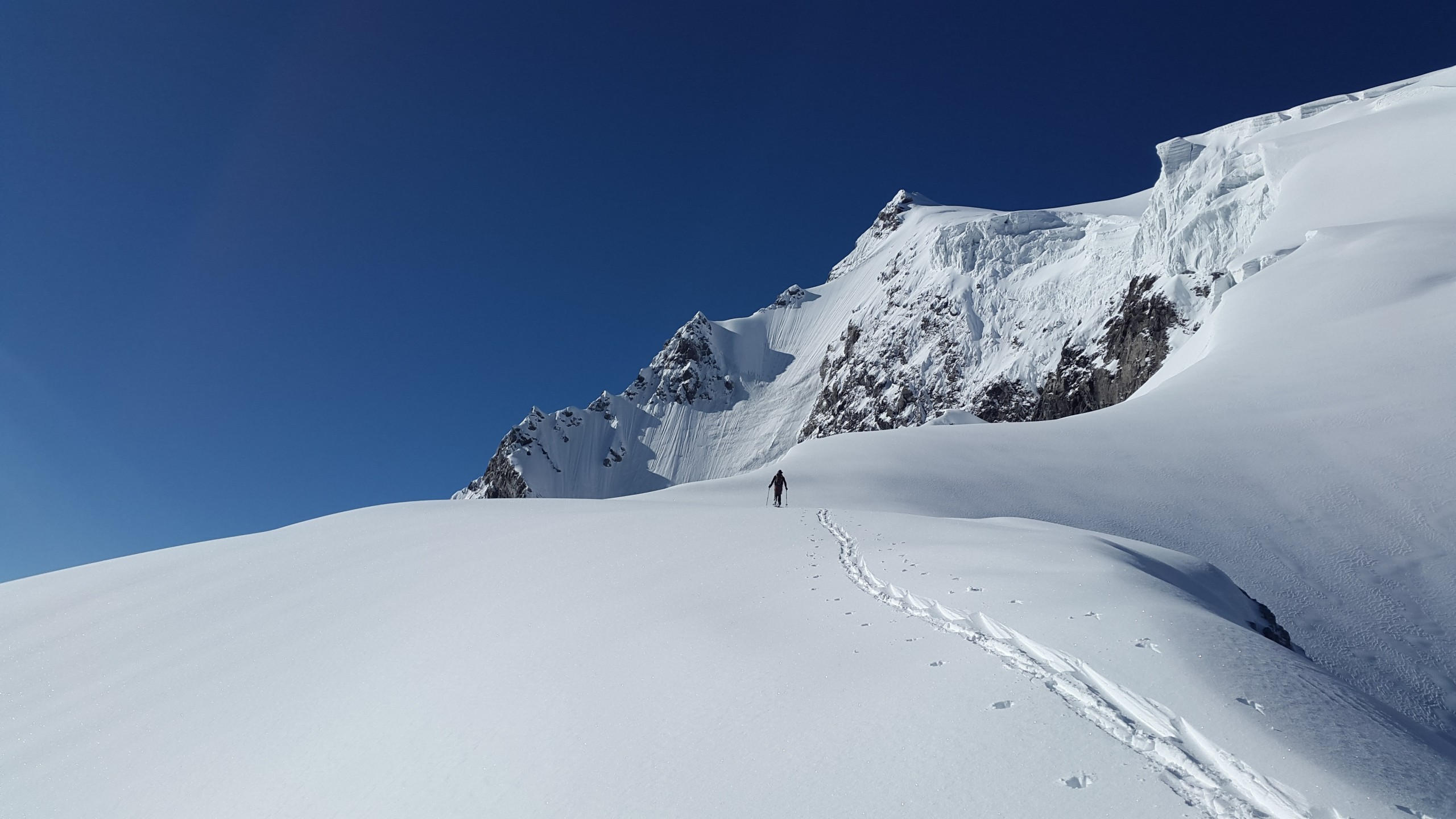 Mountains 2560x1440 snow winter 4k