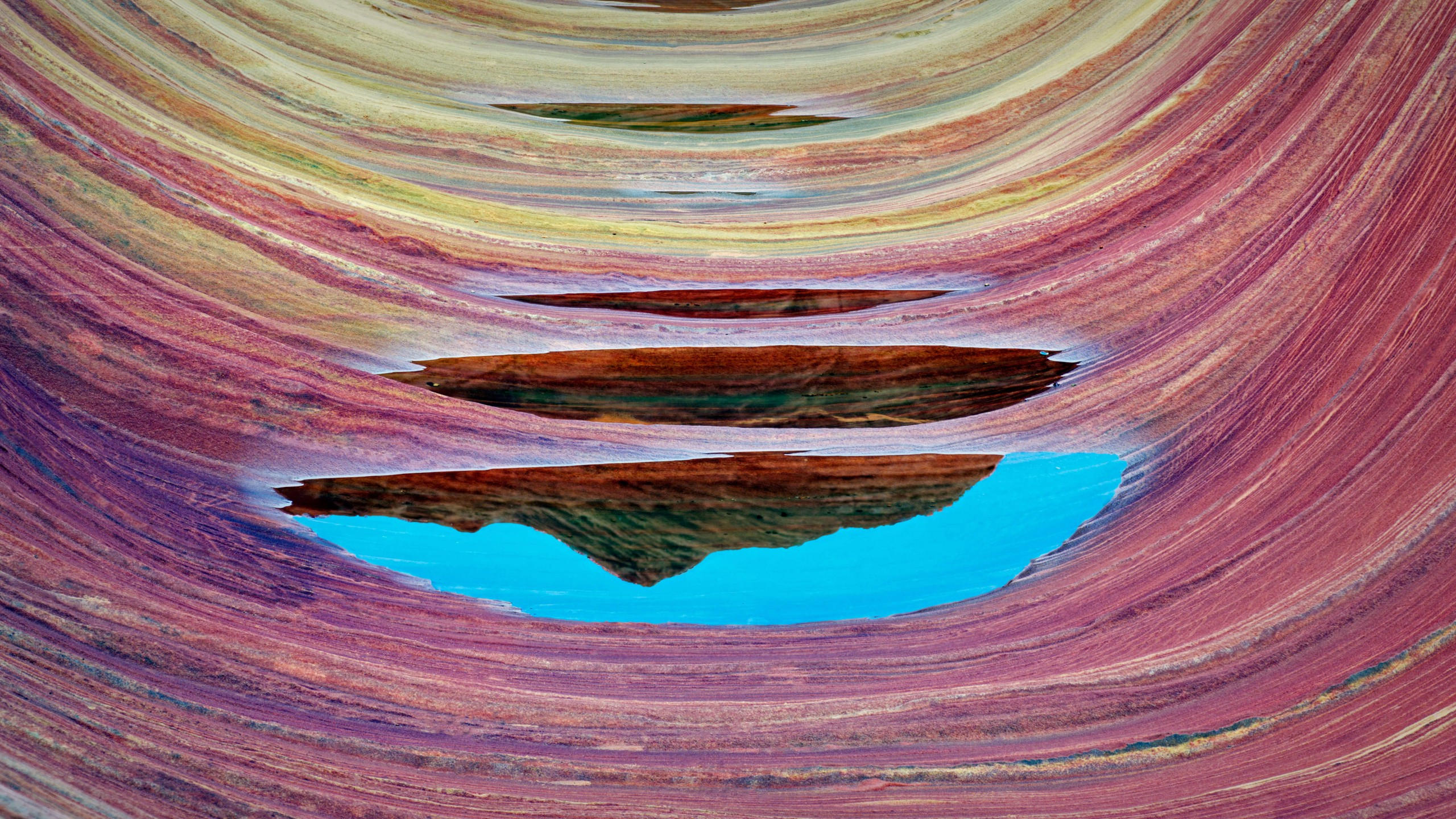 Water 2560x1440 sand abstract 5k