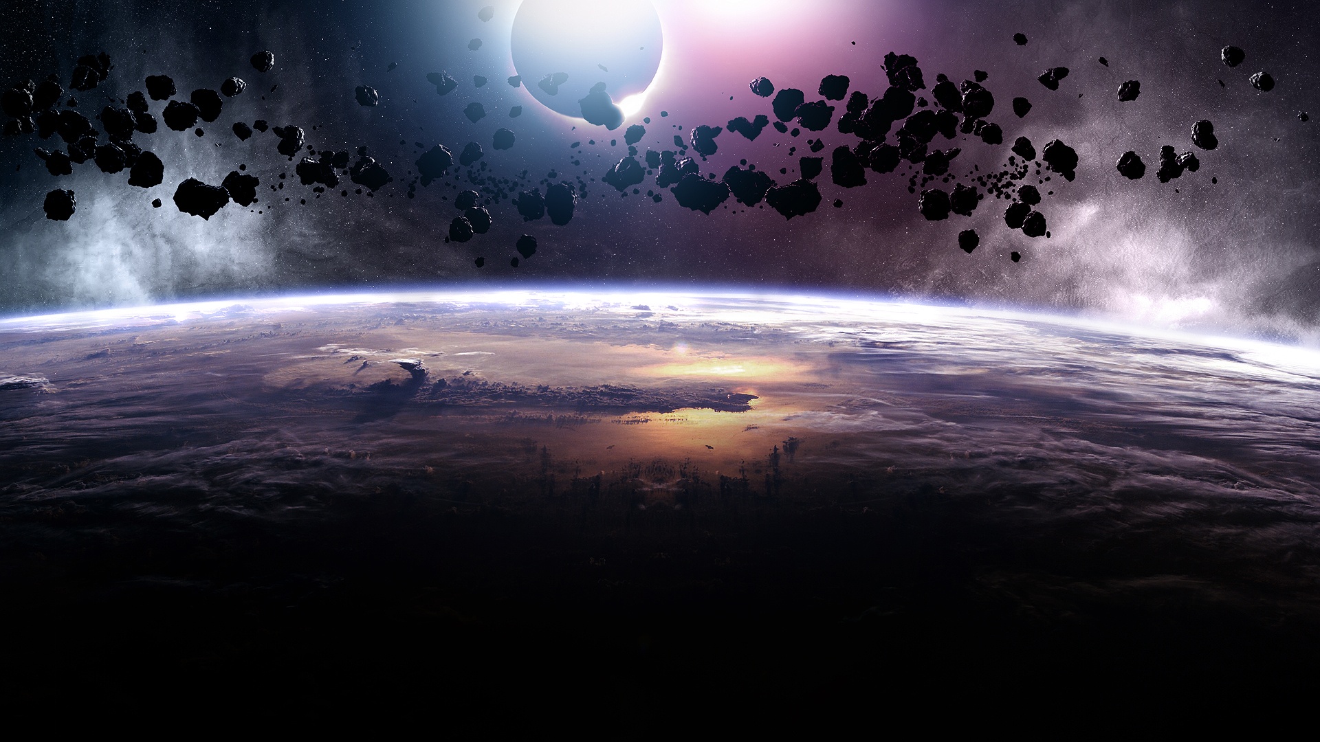 Asteroids eclipse
