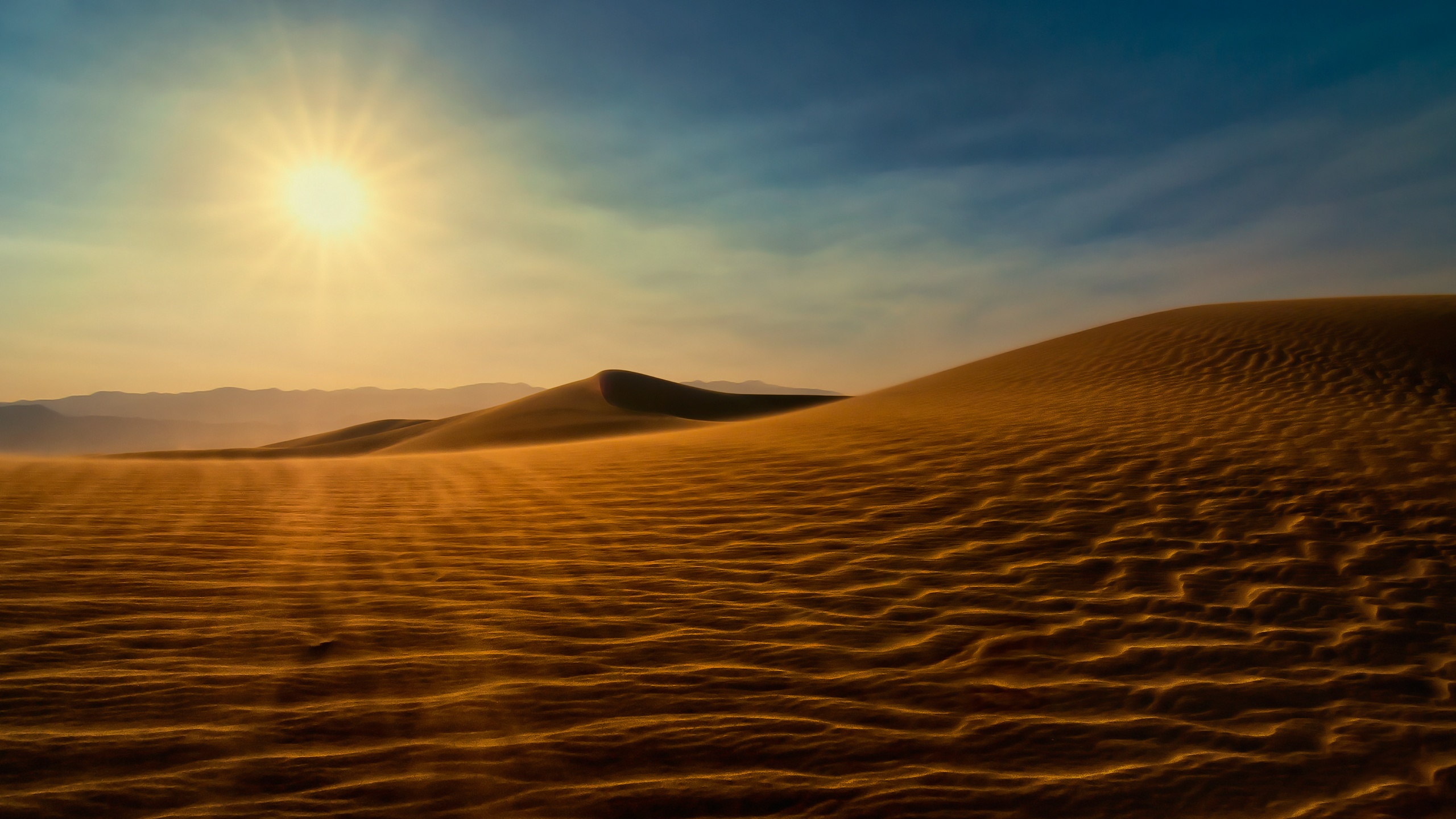 Death valley sunset dunes