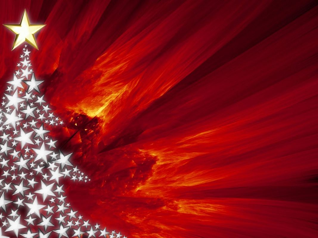 Fondo de pantalla arbol hecho con estrellas