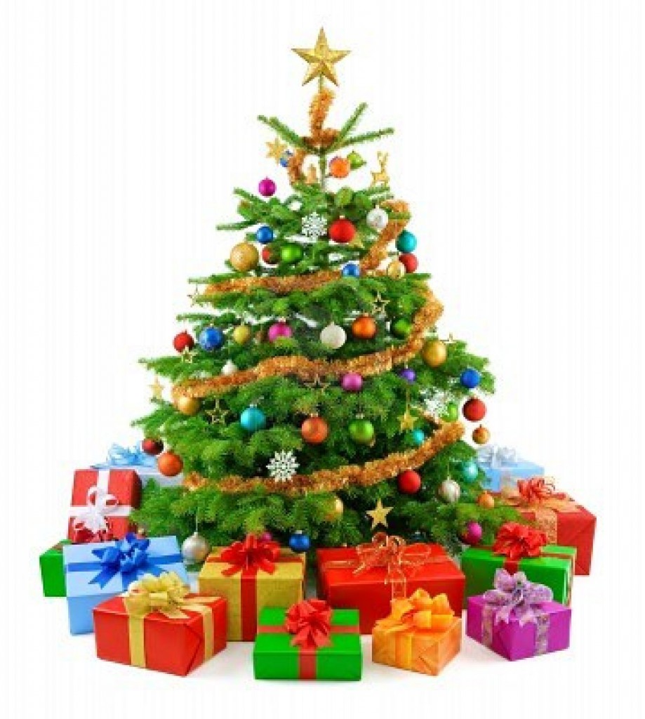 Fondo de pantalla arbol y regalos