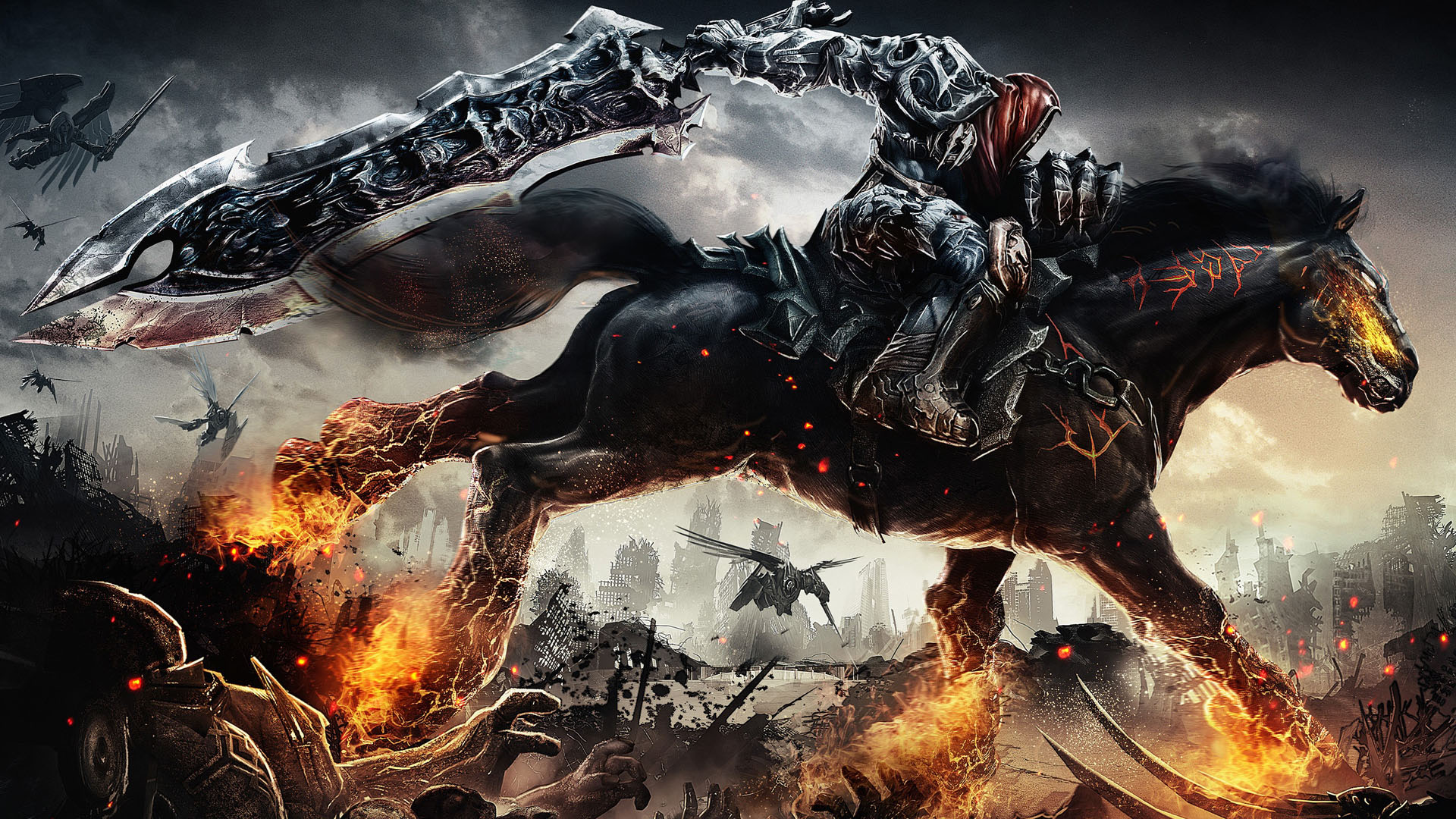 Fondo de pantalla caballo con patas de fuego