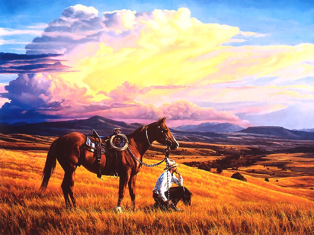 Fondo de pantalla caballo y su jinete