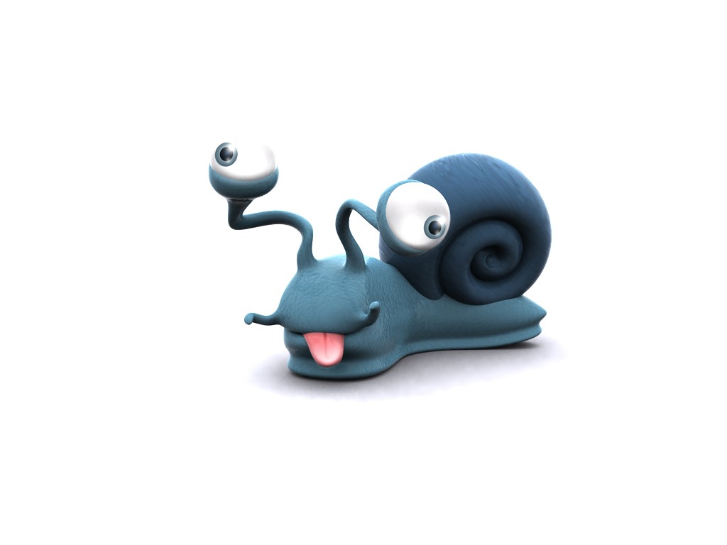 Fondo de pantalla caracol sacando la lengua