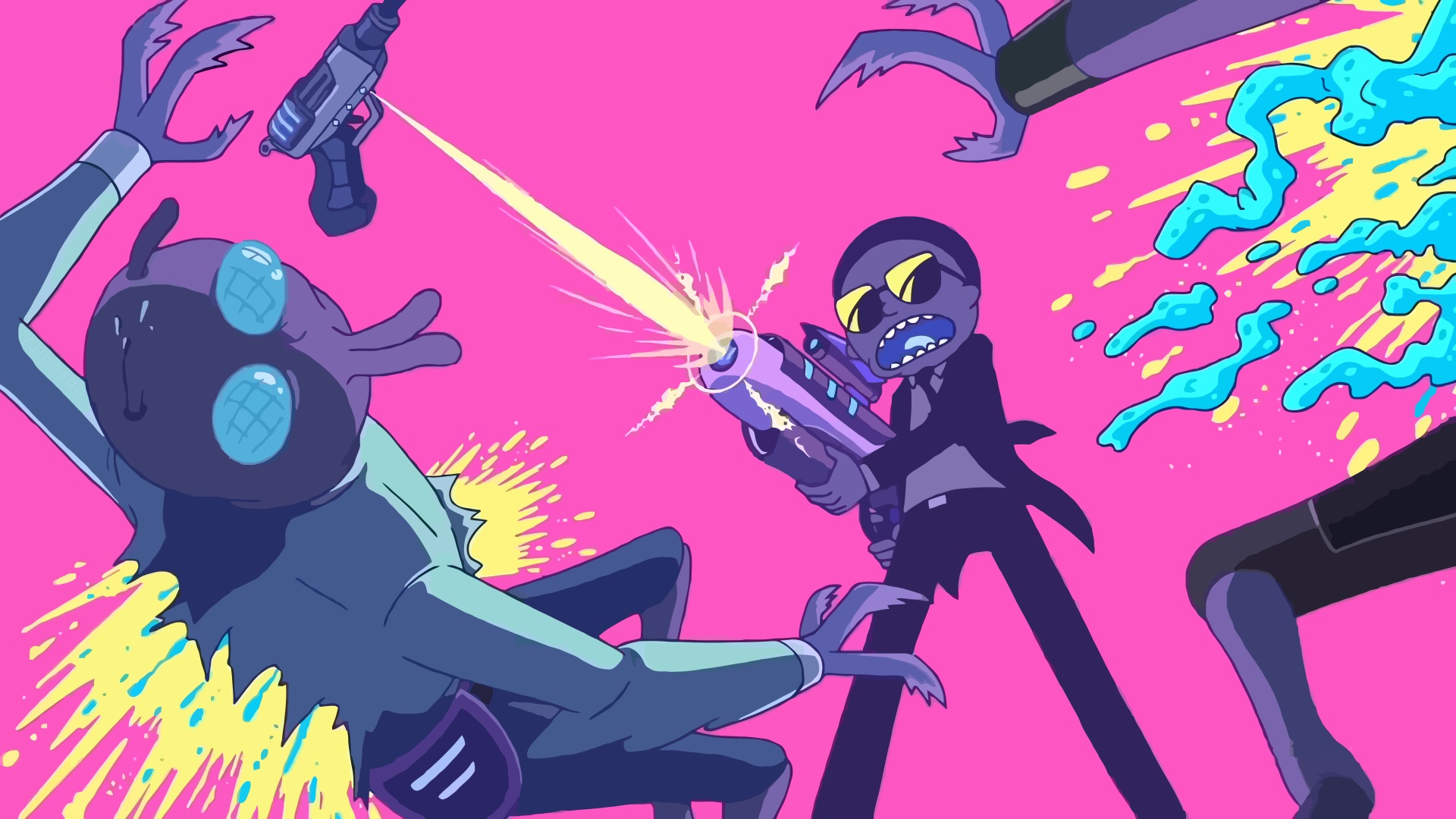Fondo de pantalla de rick y morty