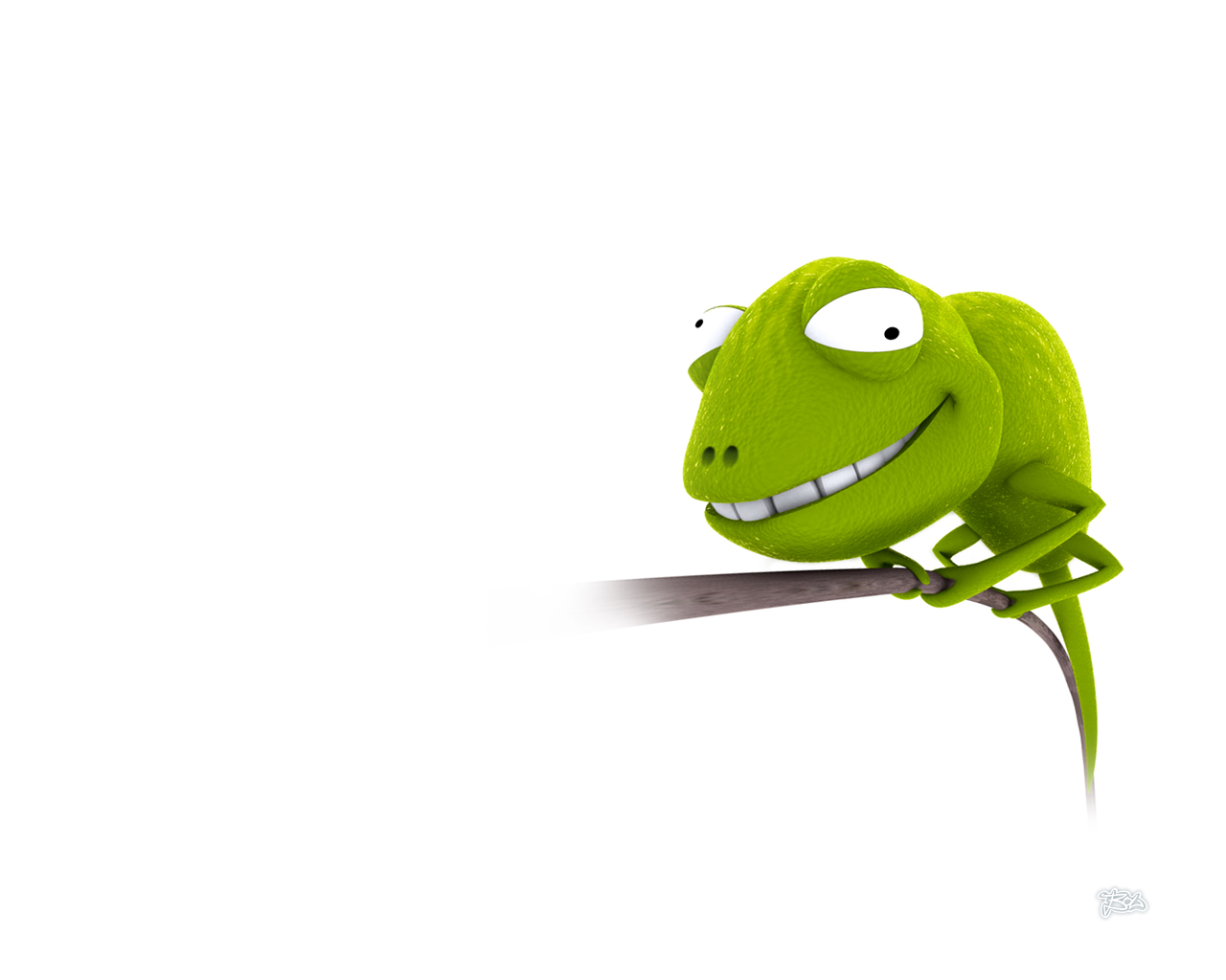 Fondo de pantalla iguana sonriendo