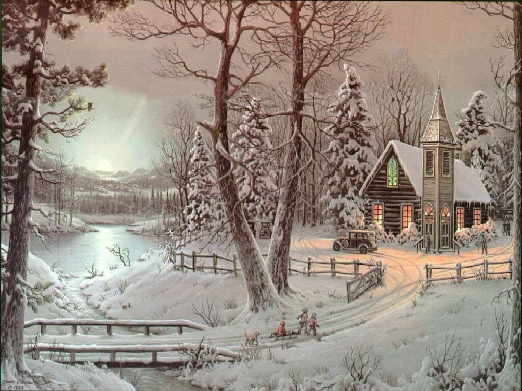 Fondo de pantalla paisaje con nieve