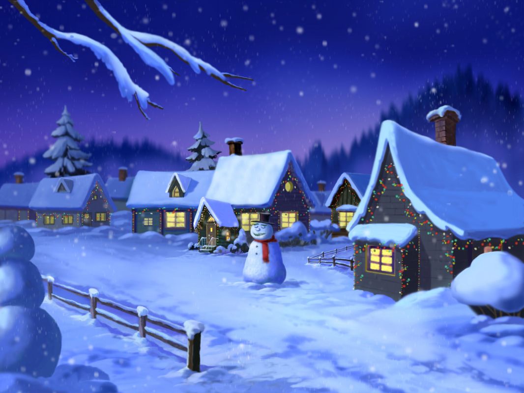 Fondos hd casas con nieve