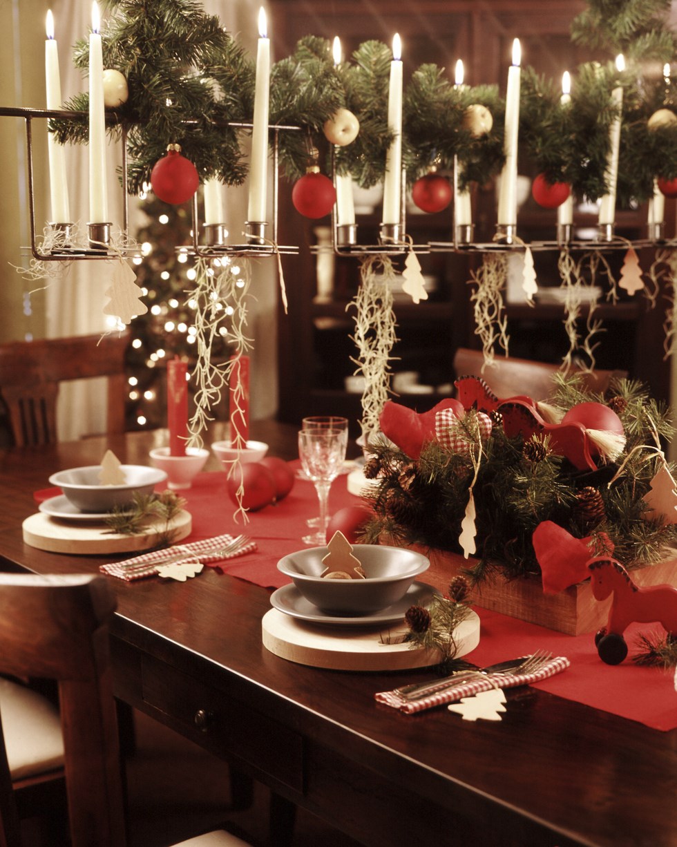 Fondos hd mesa navideña decorada