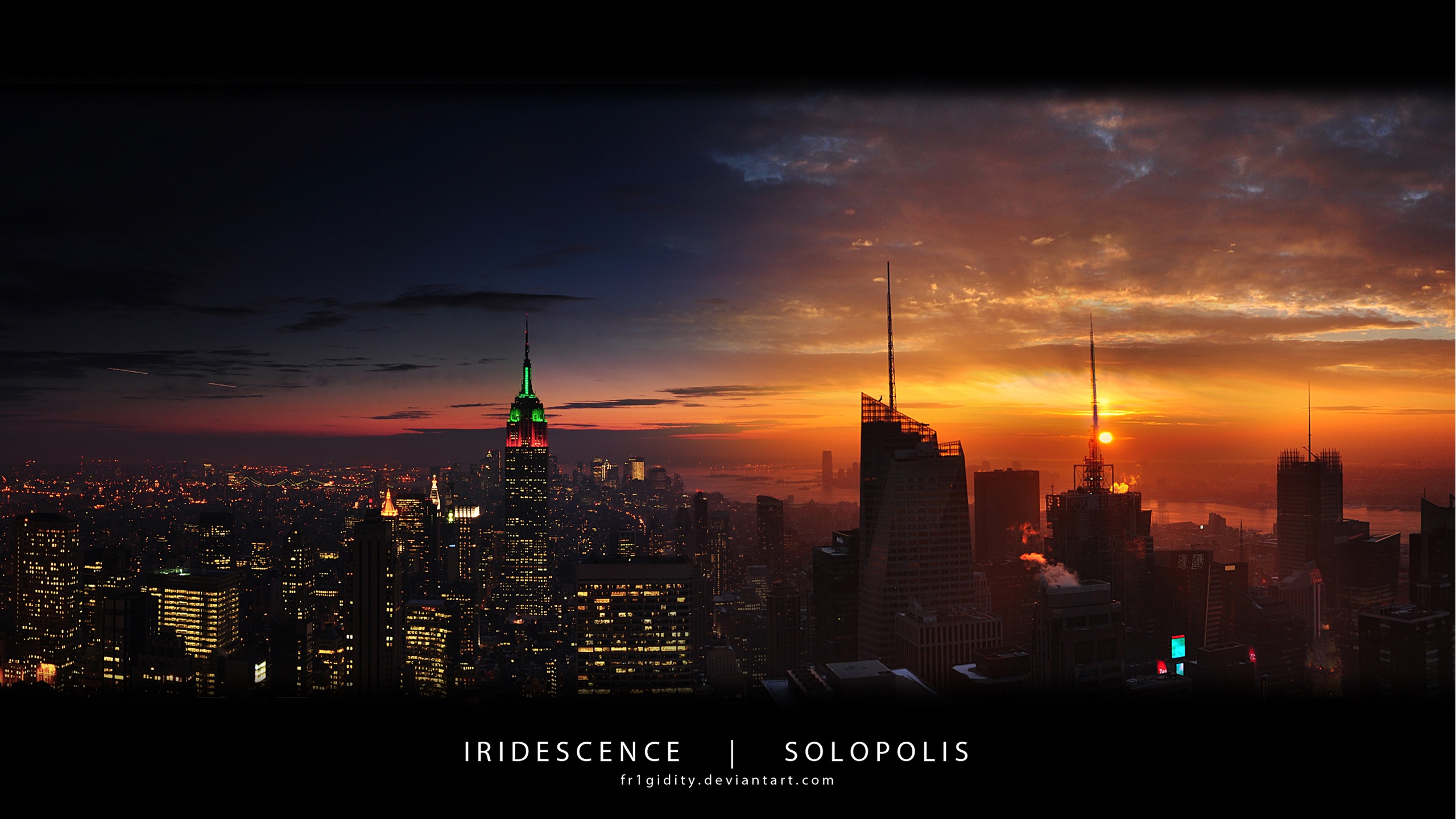 New york empire state panorama