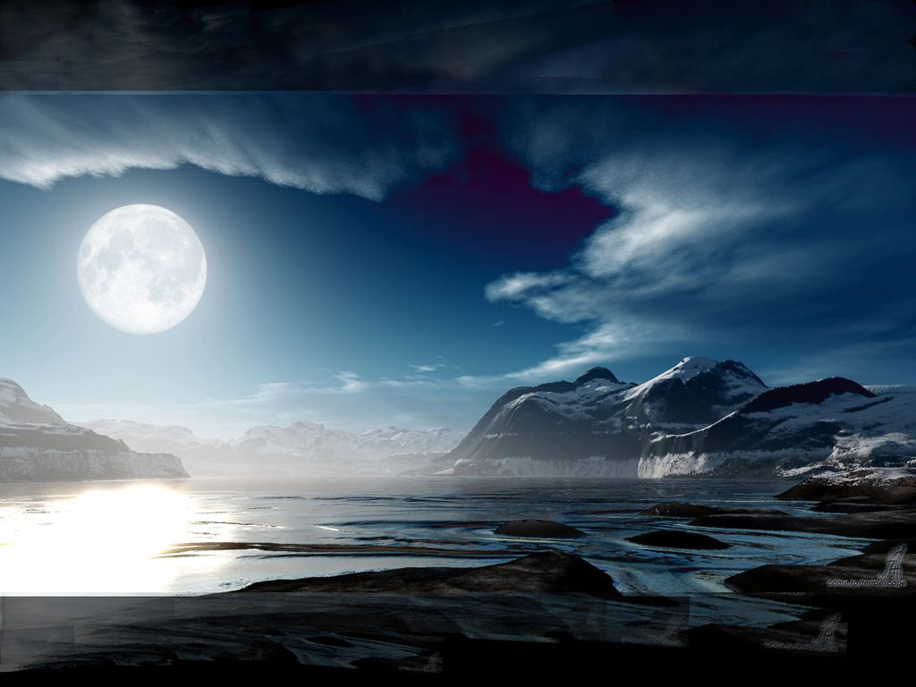 Paisaje luna llena